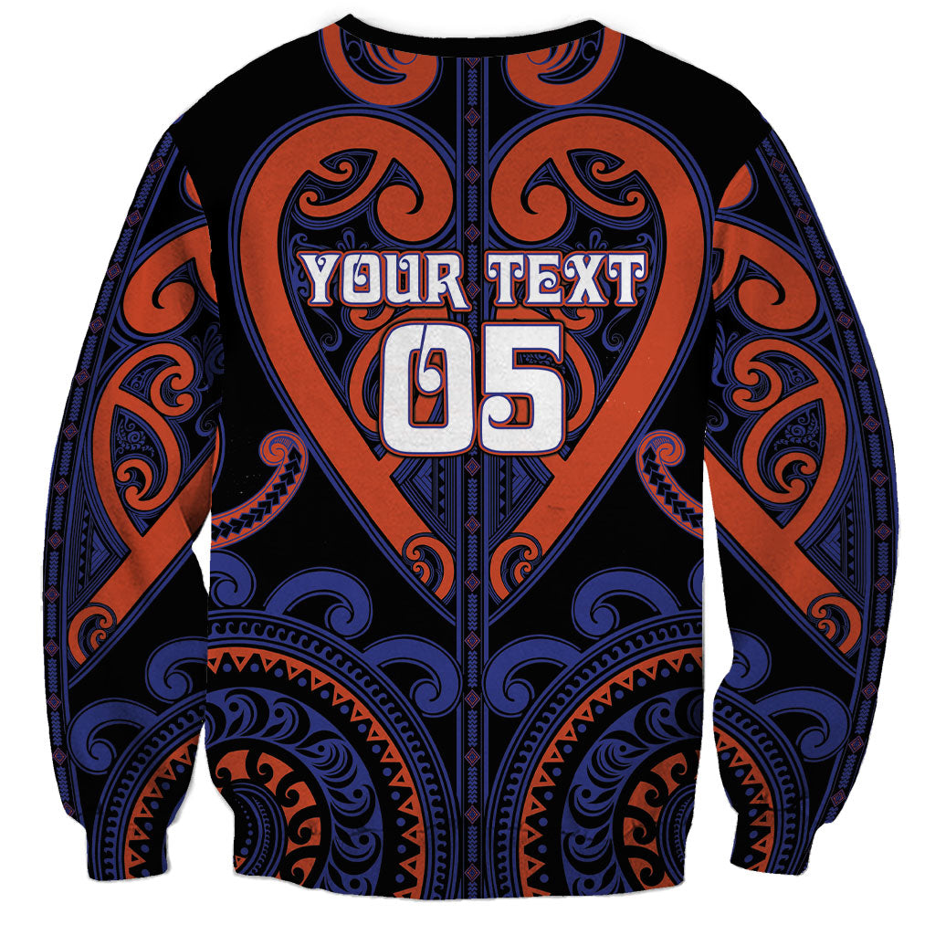 Custom Aotearoa Whakatohea Sweatshirt Maori Tribal Pattern