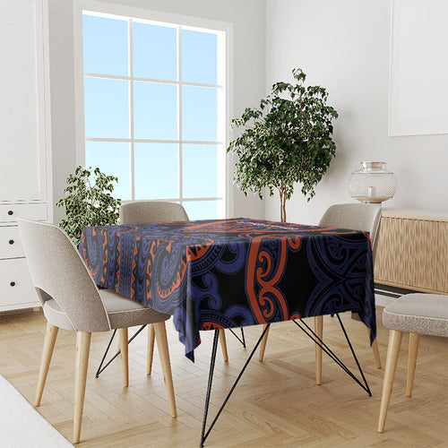 Aotearoa Whakatohea Tablecloth Maori Tribal Pattern