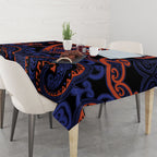 Aotearoa Whakatohea Tablecloth Maori Tribal Pattern