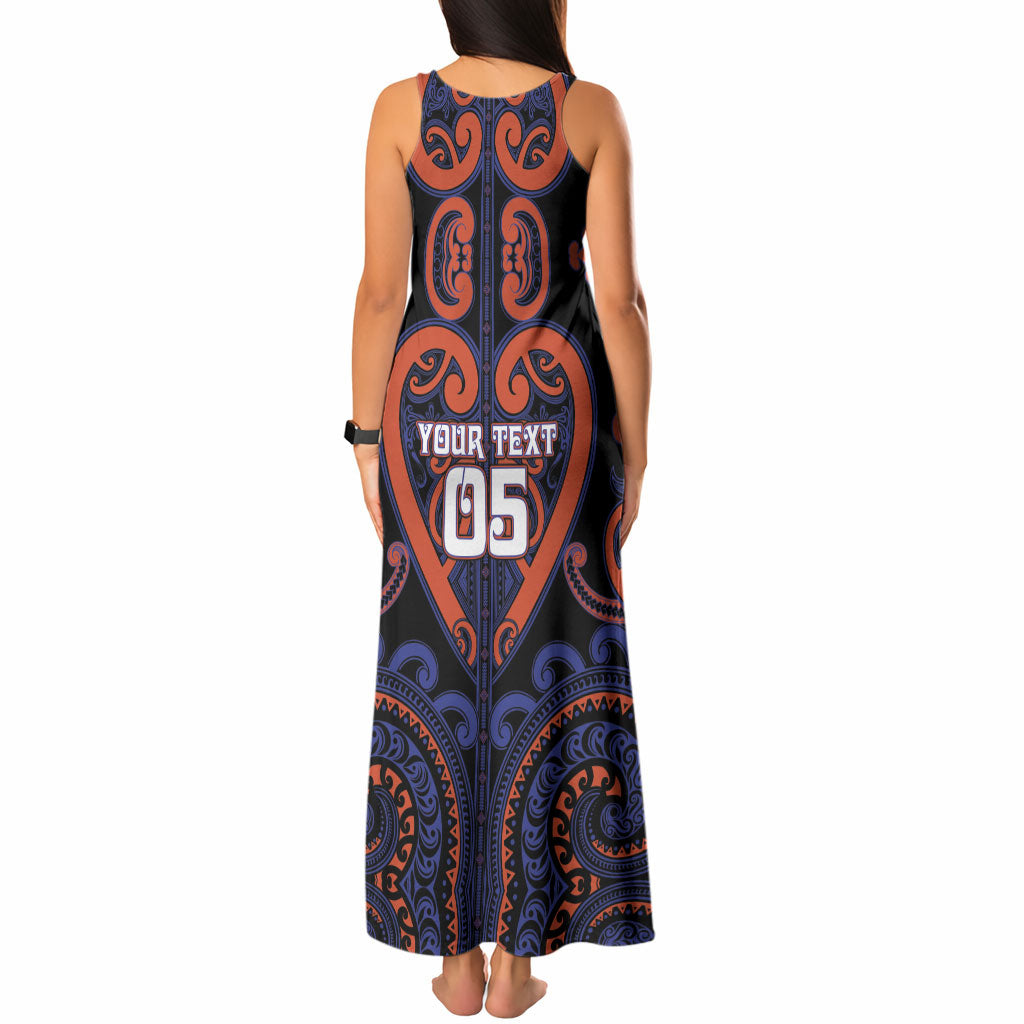 Custom Aotearoa Whakatohea Tank Maxi Dress Maori Tribal Pattern