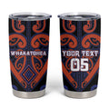 Custom Aotearoa Whakatohea Tumbler Cup Maori Tribal Pattern