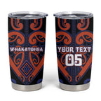 Custom Aotearoa Whakatohea Tumbler Cup Maori Tribal Pattern