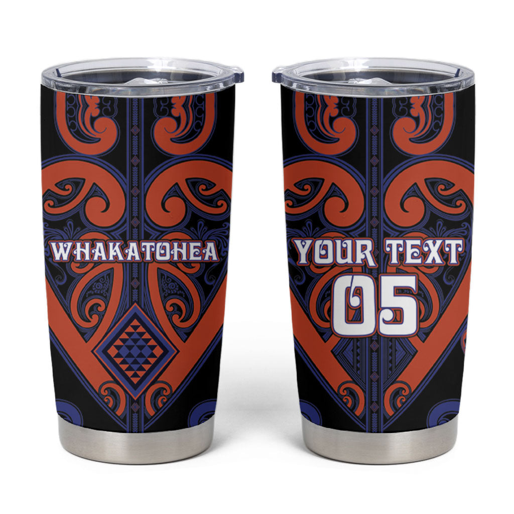 Custom Aotearoa Whakatohea Tumbler Cup Maori Tribal Pattern