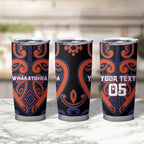 Custom Aotearoa Whakatohea Tumbler Cup Maori Tribal Pattern