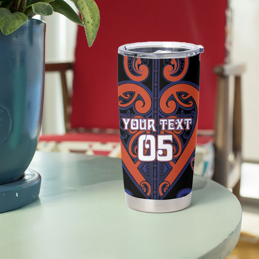 Custom Aotearoa Whakatohea Tumbler Cup Maori Tribal Pattern