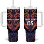 Custom Aotearoa Whakatohea Tumbler With Handle Maori Tribal Pattern