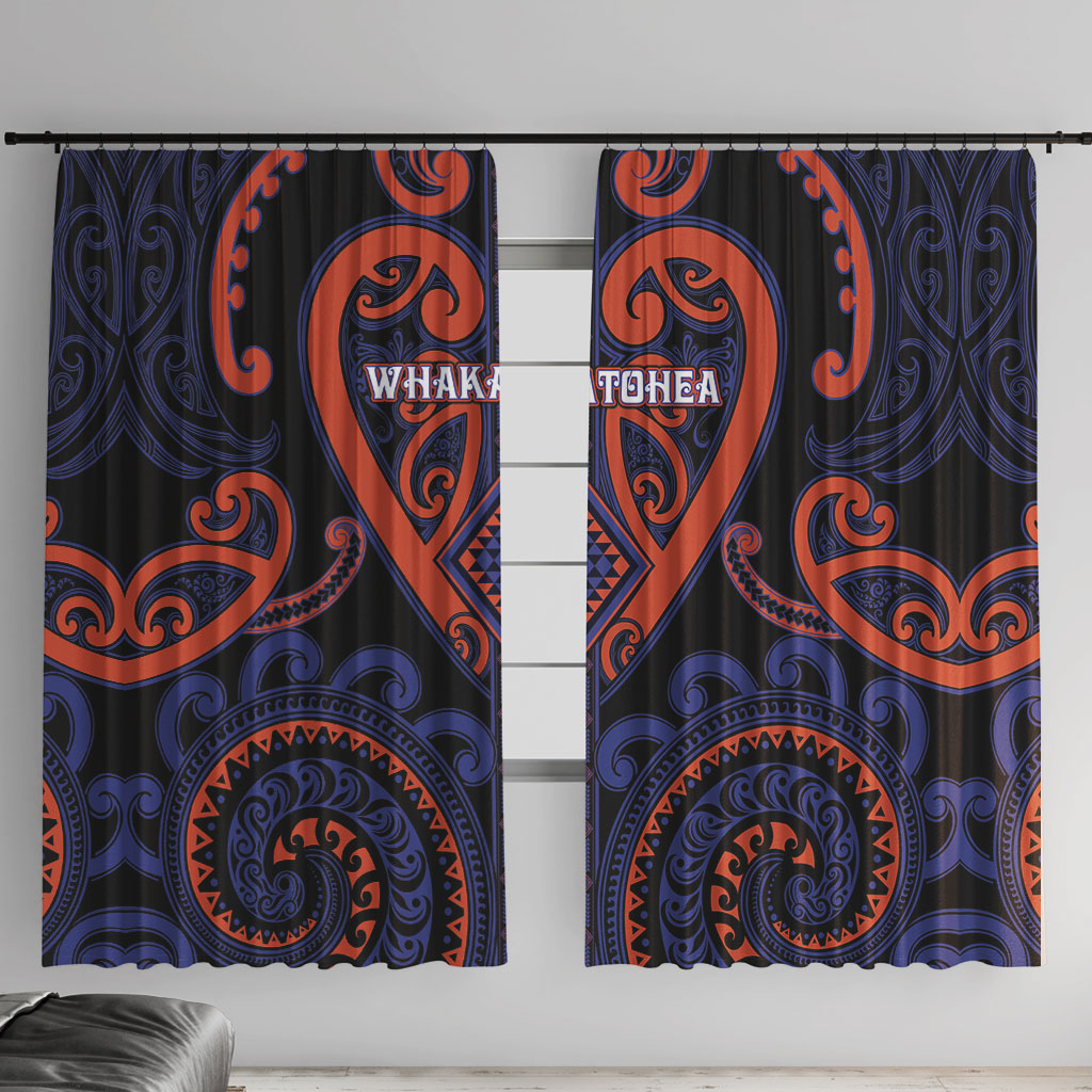 Aotearoa Whakatohea Window Curtain Maori Tribal Pattern