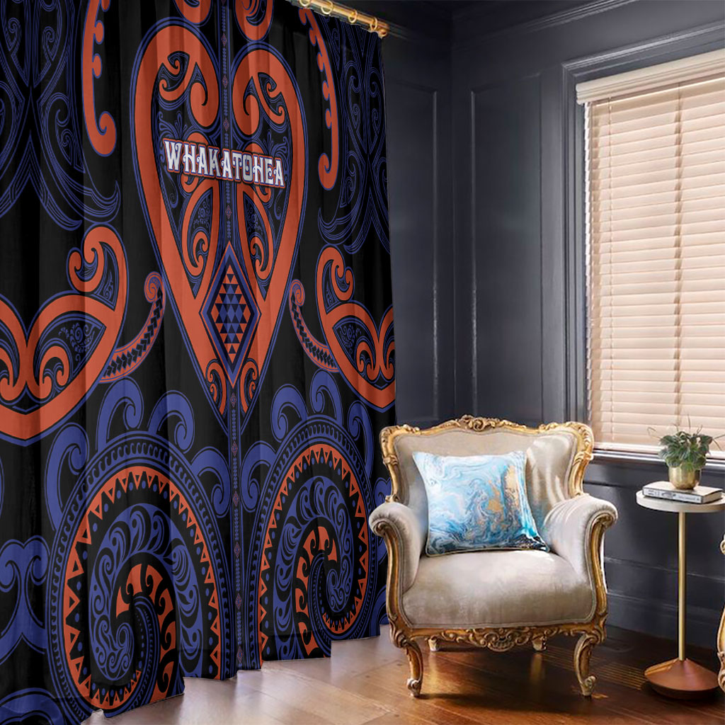 Aotearoa Whakatohea Window Curtain Maori Tribal Pattern