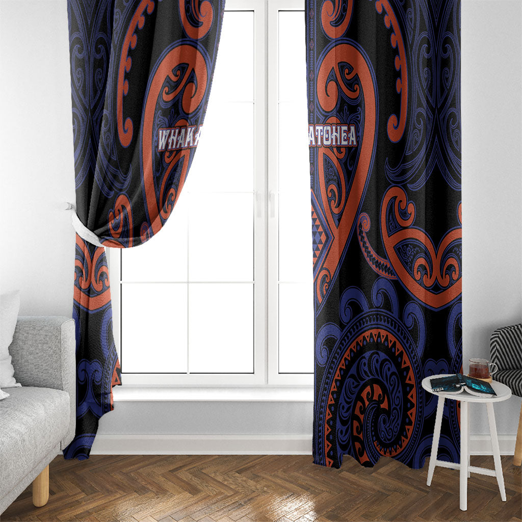 Aotearoa Whakatohea Window Curtain Maori Tribal Pattern