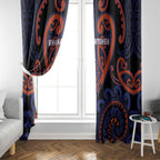 Aotearoa Whakatohea Window Curtain Maori Tribal Pattern