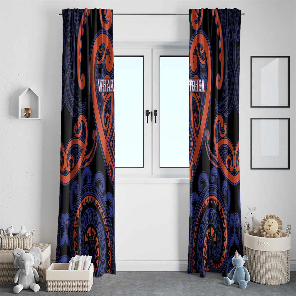 Aotearoa Whakatohea Window Curtain Maori Tribal Pattern