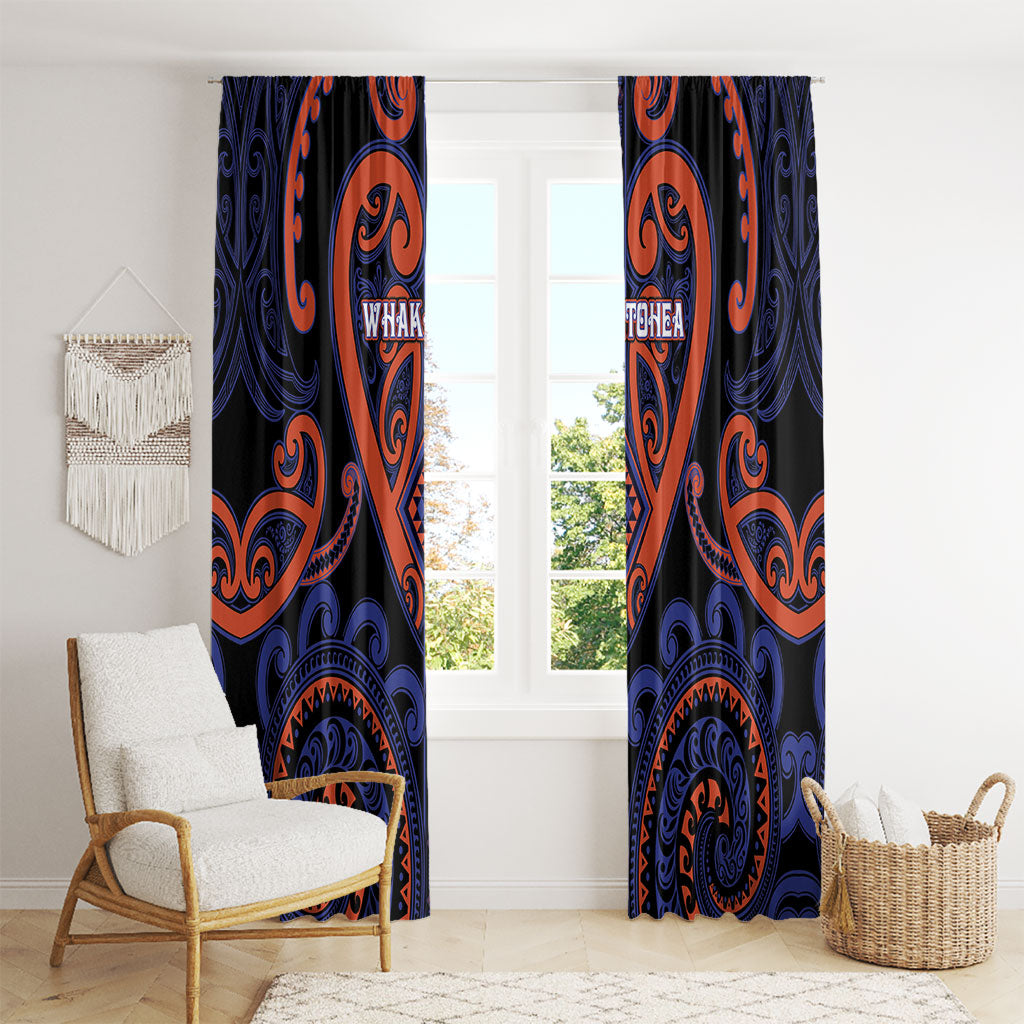 Aotearoa Whakatohea Window Curtain Maori Tribal Pattern
