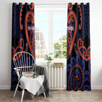 Aotearoa Whakatohea Window Curtain Maori Tribal Pattern