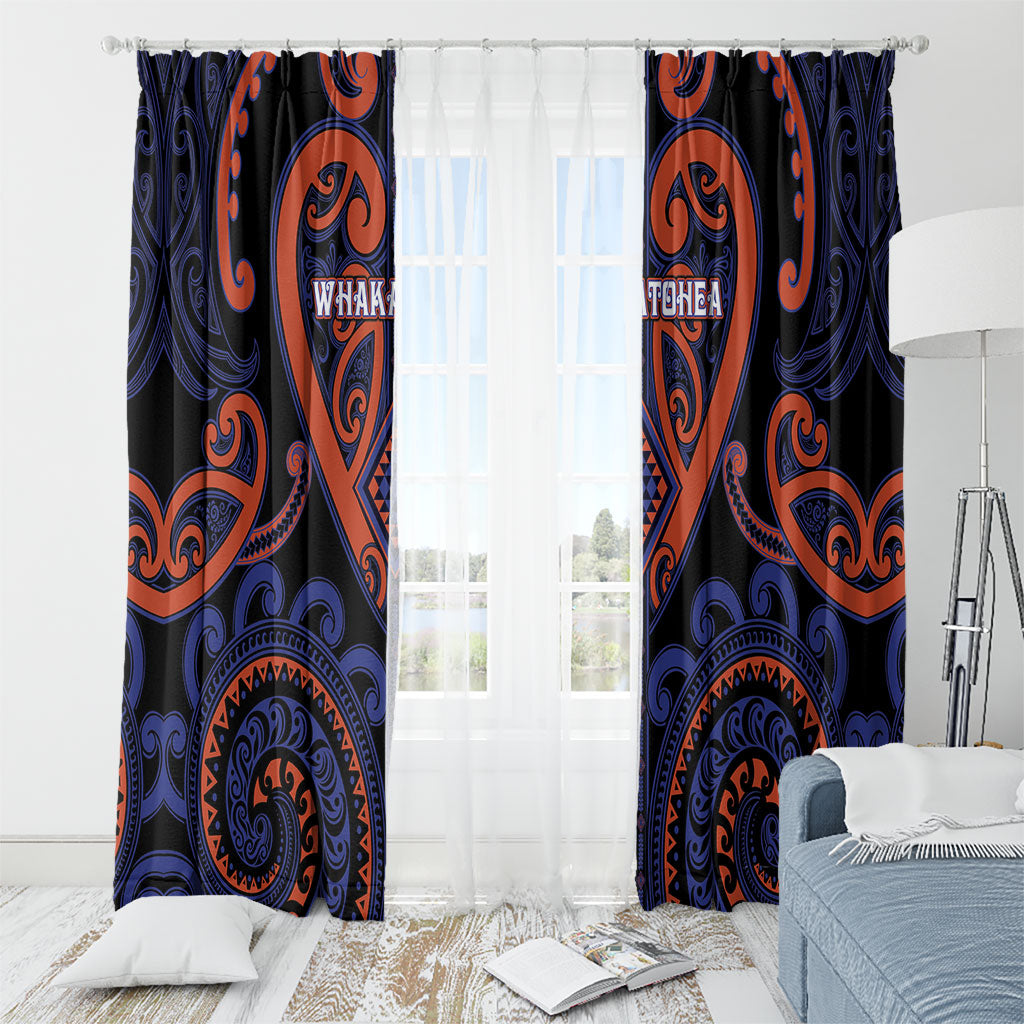 Aotearoa Whakatohea Window Curtain Maori Tribal Pattern