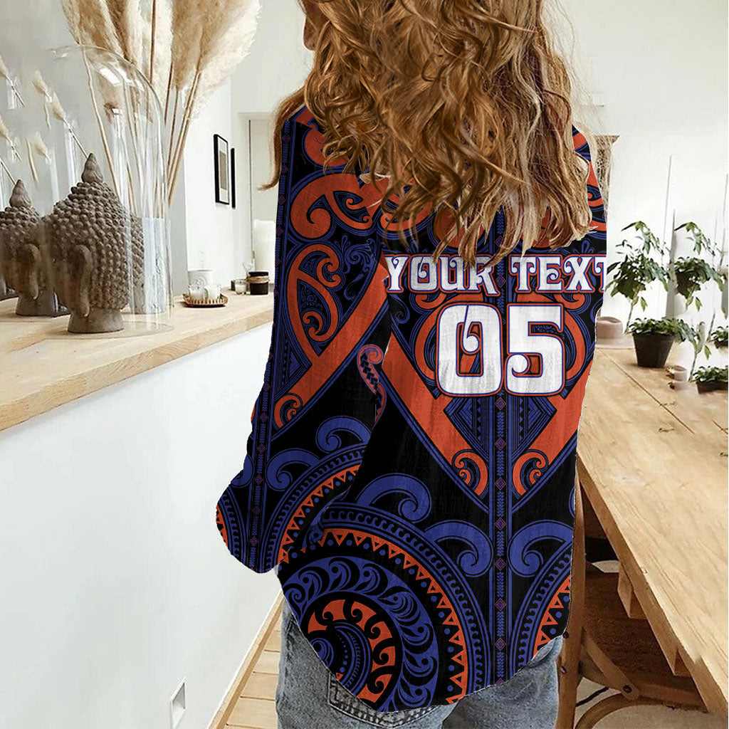 Custom Aotearoa Whakatohea Women Casual Shirt Maori Tribal Pattern