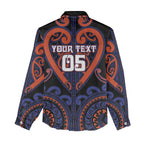 Custom Aotearoa Whakatohea Women Casual Shirt Maori Tribal Pattern