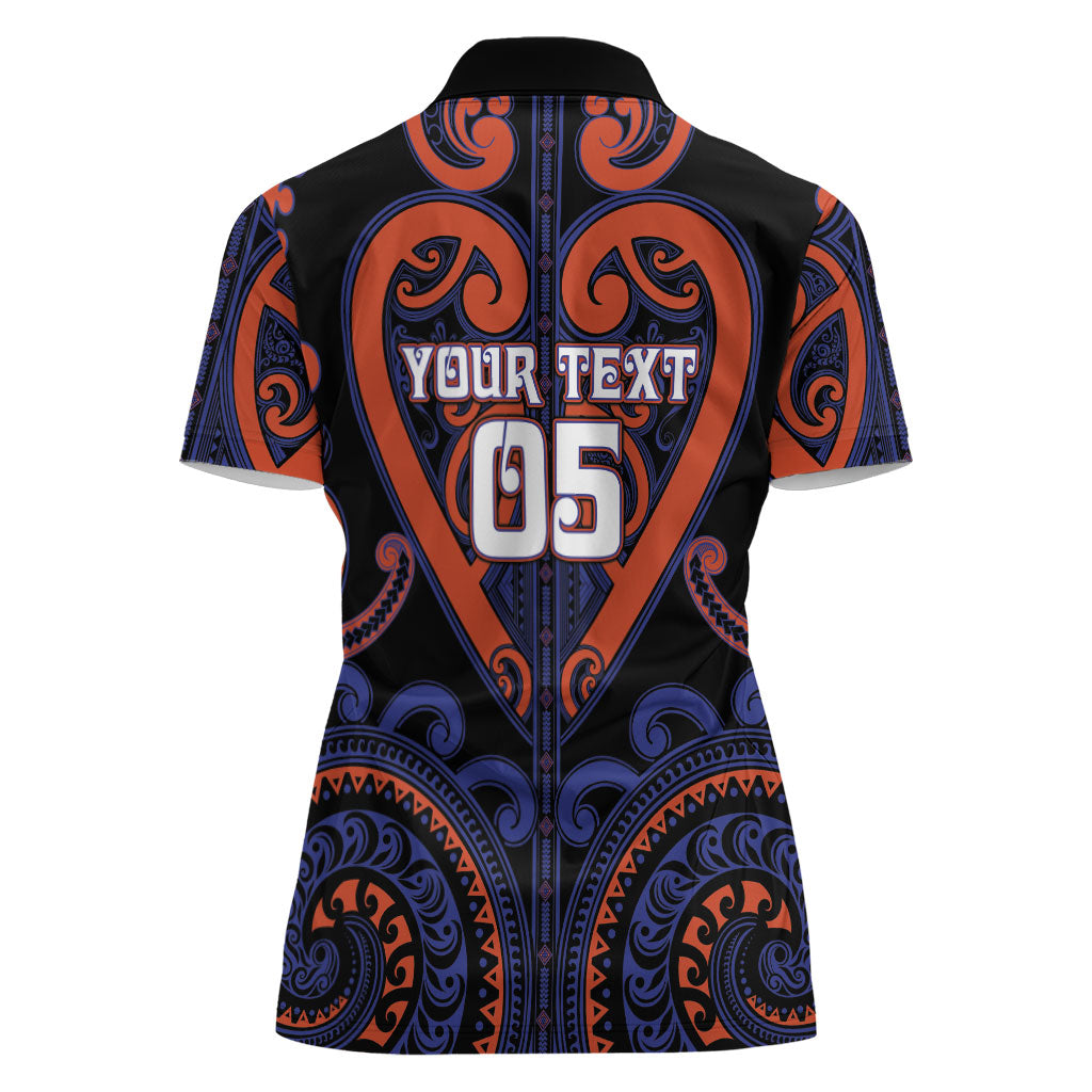 Custom Aotearoa Whakatohea Women Polo Shirt Maori Tribal Pattern