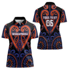 Custom Aotearoa Whakatohea Women Polo Shirt Maori Tribal Pattern