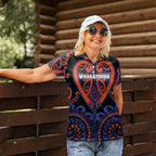 Custom Aotearoa Whakatohea Women Polo Shirt Maori Tribal Pattern
