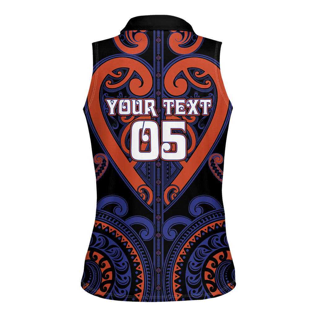 Custom Aotearoa Whakatohea Women Sleeveless Polo Shirt Maori Tribal Pattern