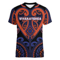 Custom Aotearoa Whakatohea Women V-Neck T-Shirt Maori Tribal Pattern