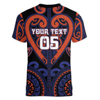 Custom Aotearoa Whakatohea Women V-Neck T-Shirt Maori Tribal Pattern