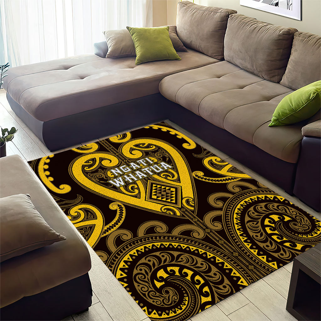 Aotearoa Ngati Whatua Area Rug Maori Tribal Pattern