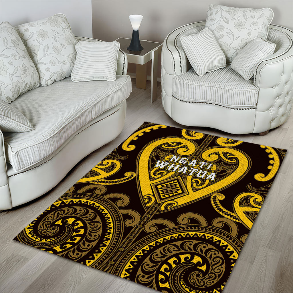 Aotearoa Ngati Whatua Area Rug Maori Tribal Pattern