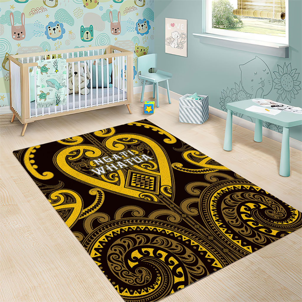 Aotearoa Ngati Whatua Area Rug Maori Tribal Pattern