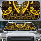 Aotearoa Ngati Whatua Auto Sun Shade Maori Tribal Pattern