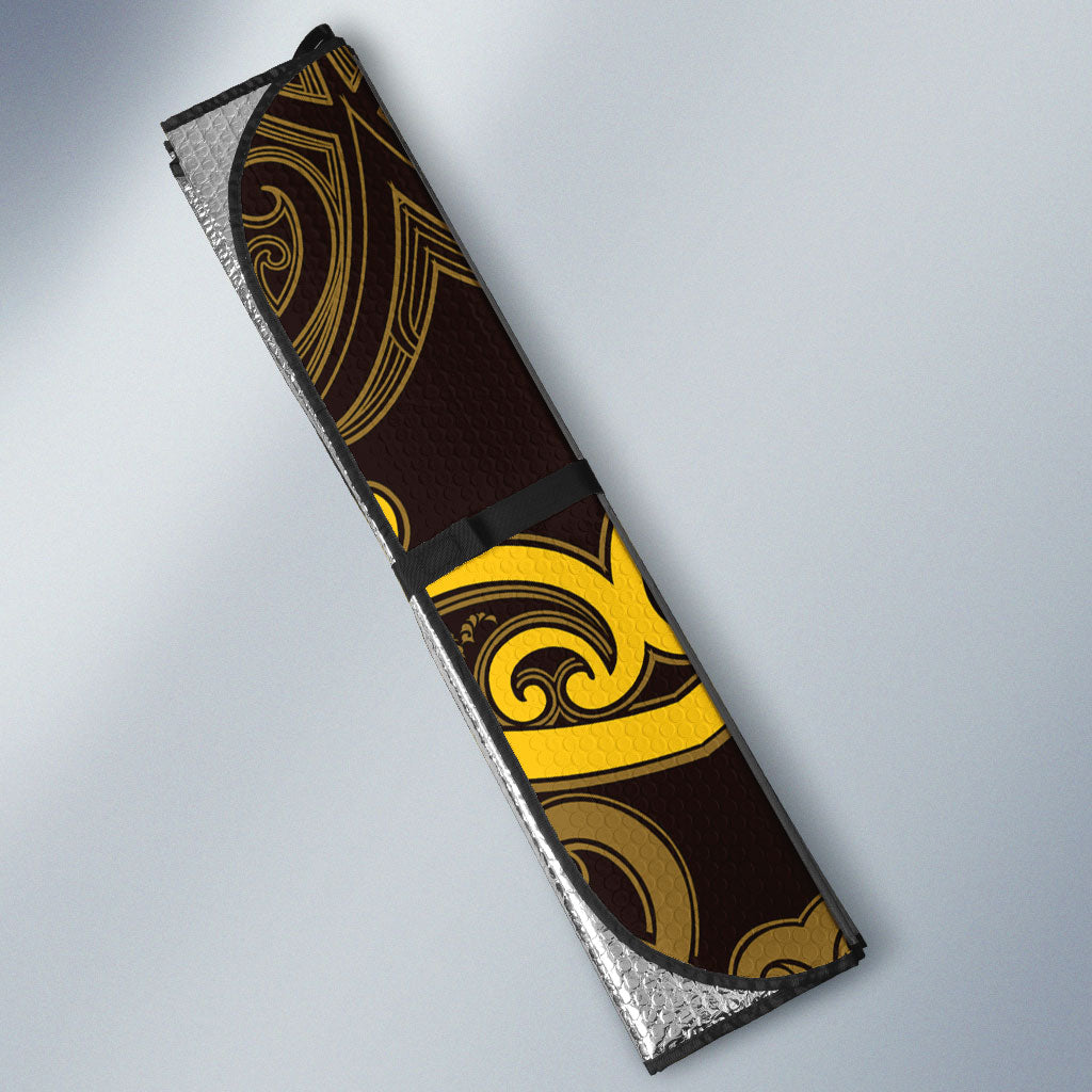 Aotearoa Ngati Whatua Auto Sun Shade Maori Tribal Pattern