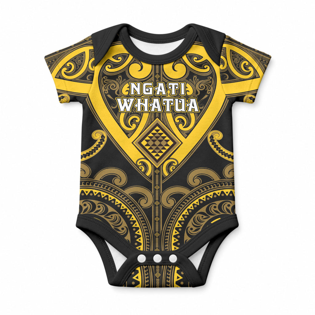 Custom Aotearoa Ngati Whatua Baby Onesie Maori Tribal Pattern