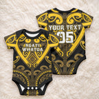 Custom Aotearoa Ngati Whatua Baby Onesie Maori Tribal Pattern