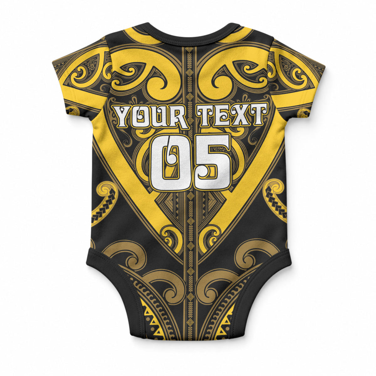 Custom Aotearoa Ngati Whatua Baby Onesie Maori Tribal Pattern