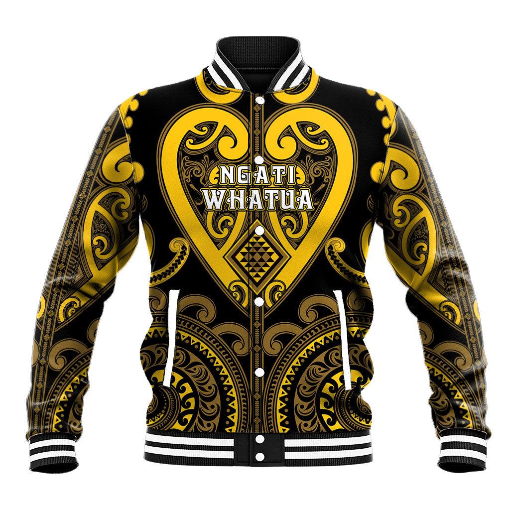 Custom Aotearoa Ngati Whatua Baseball Jacket Maori Tribal Pattern