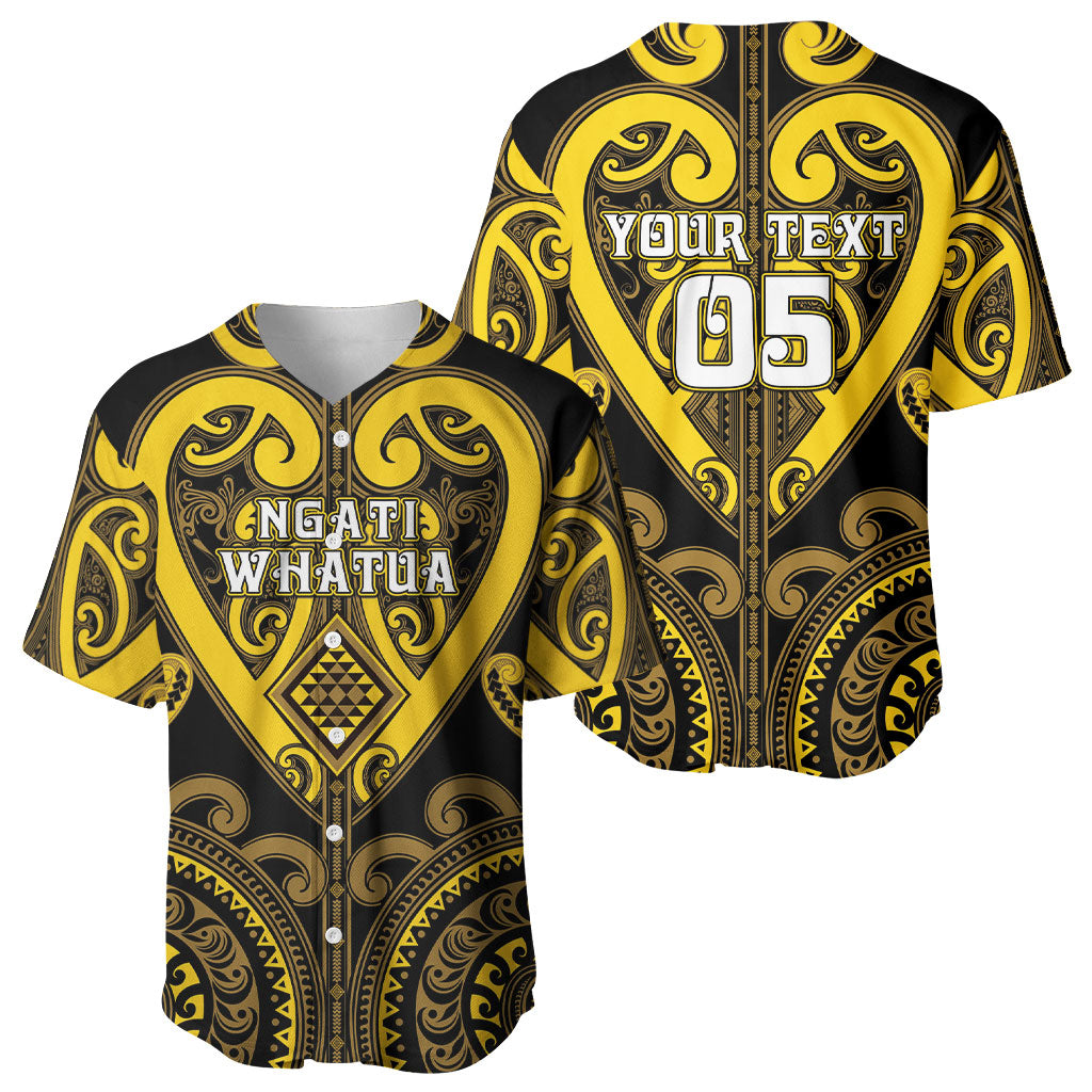 Custom Aotearoa Ngati Whatua Baseball Jersey Maori Tribal Pattern