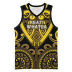 Custom Aotearoa Ngati Whatua Basketball Jersey Maori Tribal Pattern