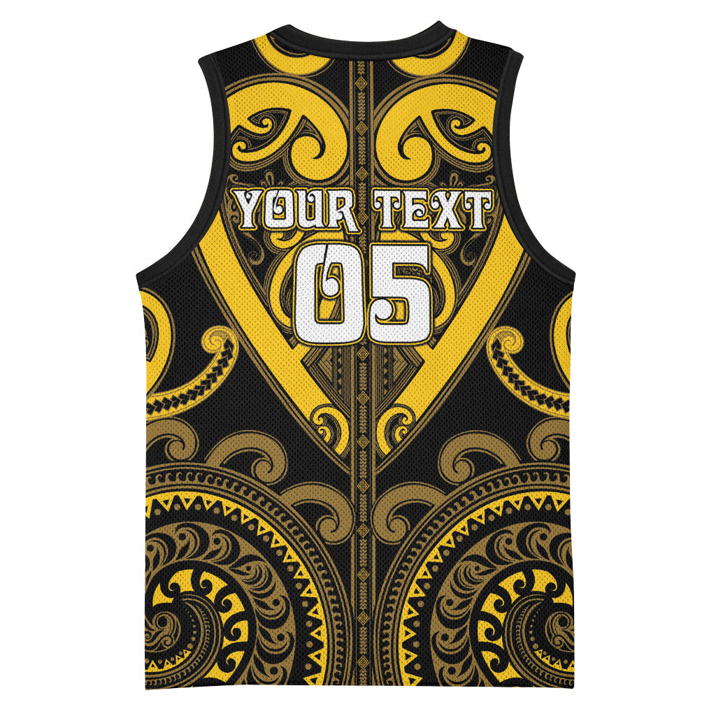 Custom Aotearoa Ngati Whatua Basketball Jersey Maori Tribal Pattern