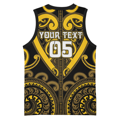 Custom Aotearoa Ngati Whatua Basketball Jersey Maori Tribal Pattern