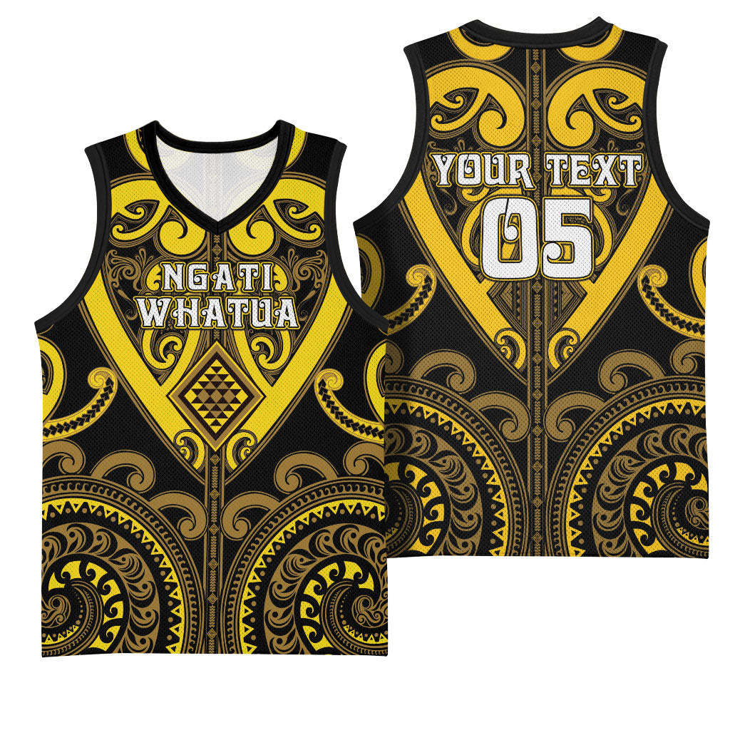 Custom Aotearoa Ngati Whatua Basketball Jersey Maori Tribal Pattern