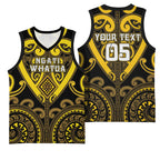Custom Aotearoa Ngati Whatua Basketball Jersey Maori Tribal Pattern