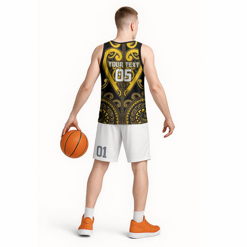 Custom Aotearoa Ngati Whatua Basketball Jersey Maori Tribal Pattern