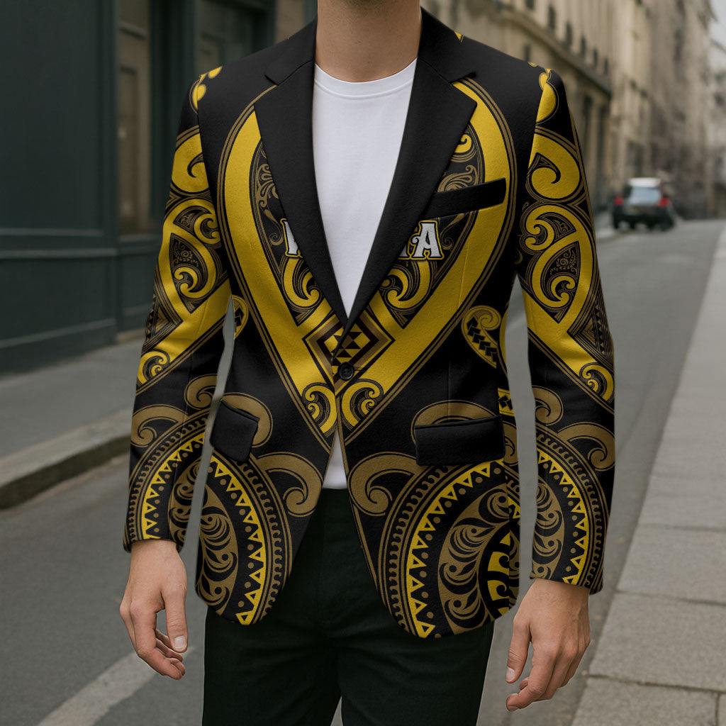Custom Aotearoa Ngati Whatua Blazer Maori Tribal Pattern