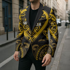 Custom Aotearoa Ngati Whatua Blazer Maori Tribal Pattern