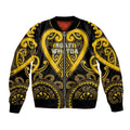 Custom Aotearoa Ngati Whatua Bomber Jacket Maori Tribal Pattern