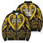 Custom Aotearoa Ngati Whatua Bomber Puffer Jacket Maori Tribal Pattern