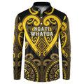 Custom Aotearoa Ngati Whatua Button Sweatshirt Maori Tribal Pattern