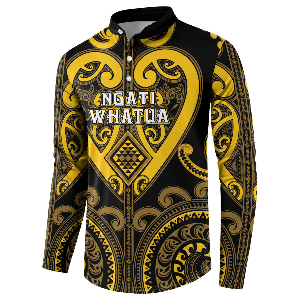 Custom Aotearoa Ngati Whatua Button Sweatshirt Maori Tribal Pattern