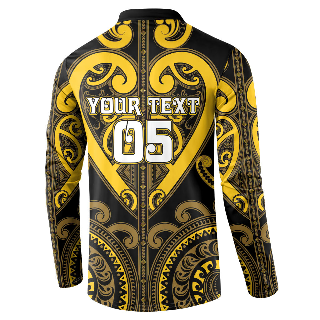 Custom Aotearoa Ngati Whatua Button Sweatshirt Maori Tribal Pattern