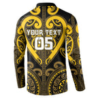 Custom Aotearoa Ngati Whatua Button Sweatshirt Maori Tribal Pattern